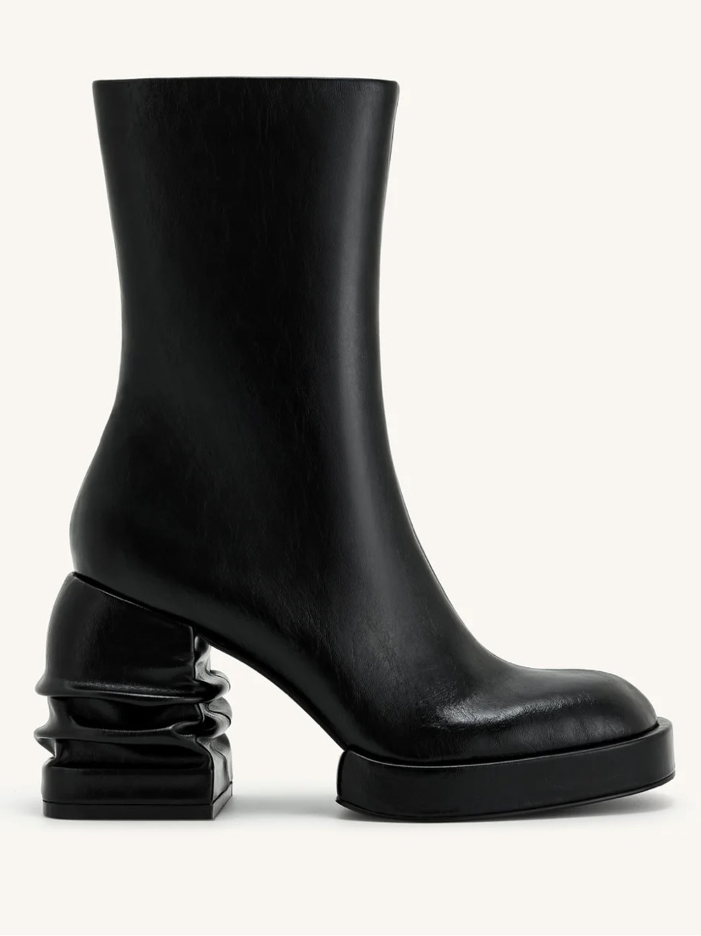 JW PEI Saylor Round Toe Platform Ankle Boots in Black